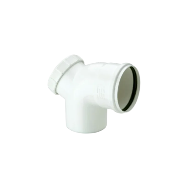 Codo Pvc Blanco 75mm Registro 90°
